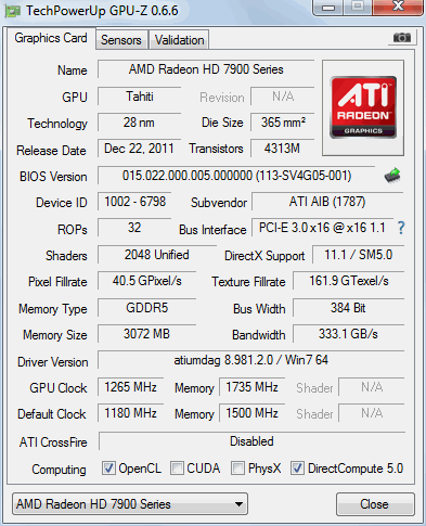 Разгон HIS Radeon HD 7970 X Turbo