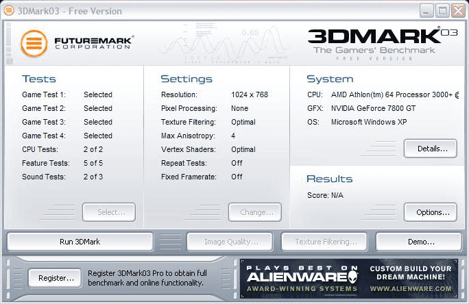 Futuremark 3DMark03 V3.6.0 1901 Download | TechPowerUp