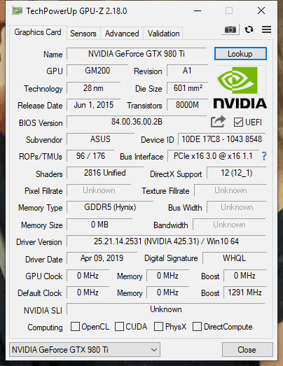 Nvidia gtx 980 driver hot sale