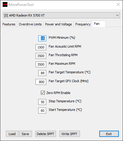 Radeon RX 5600 XT - new BIOS without flash with the MorePowerTool