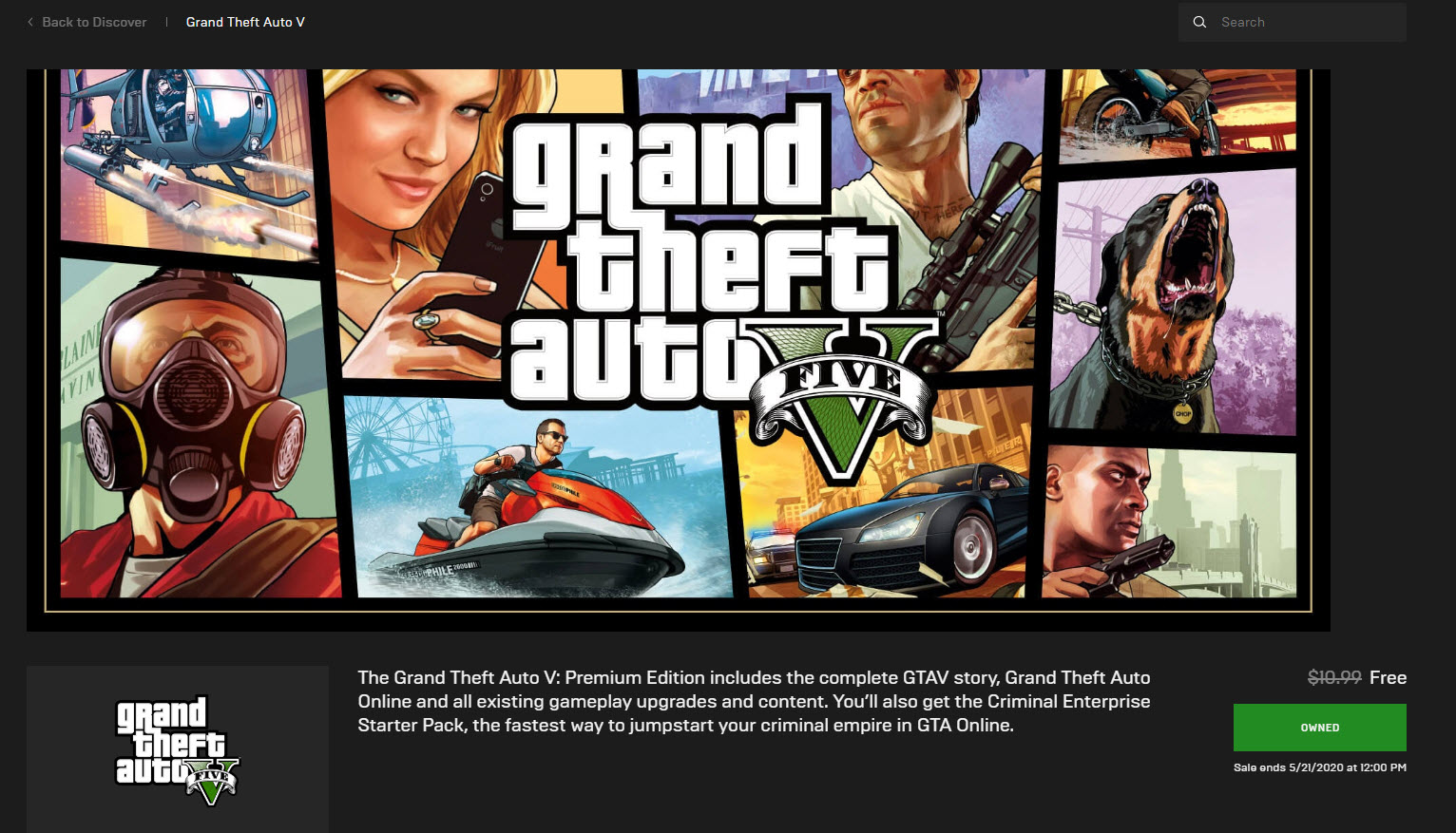 Grand Theft Auto V Premium Edition Free To Grab On Epic Games Store ...