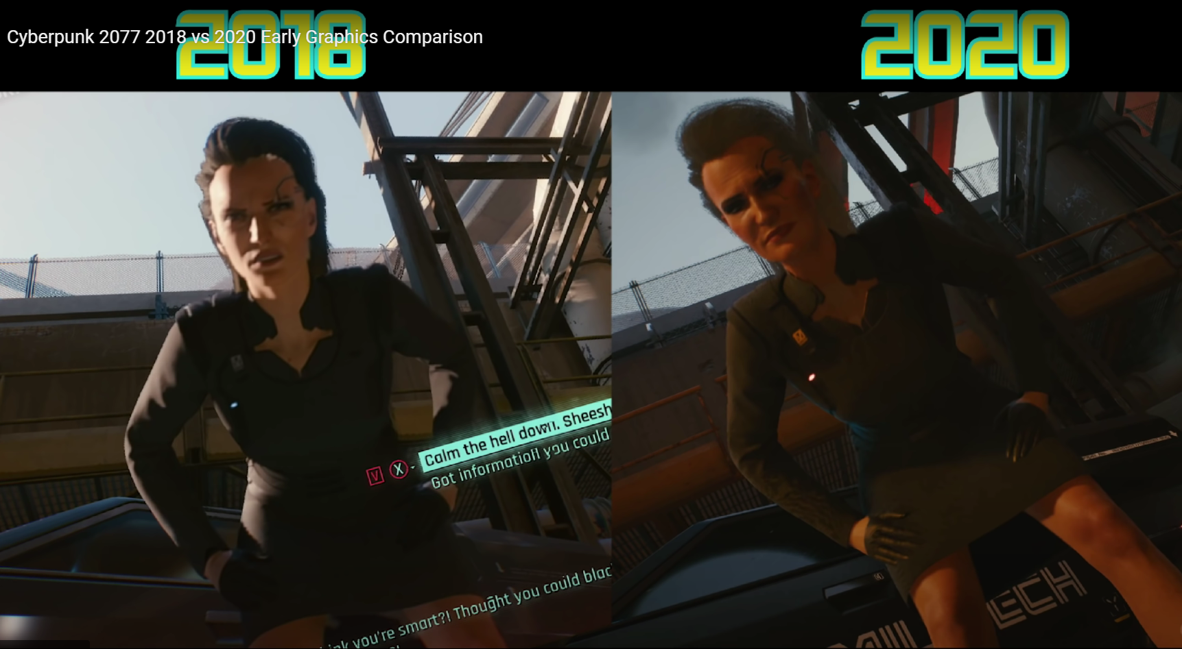 Cyberpunk 2077 Graphics Comparison Video Between 2018 and 2020 Builds