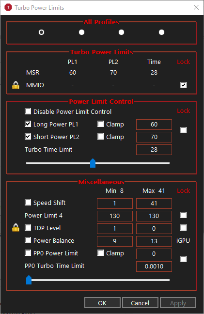 i5 9300H and GTX 1650 Asus ROG Strix G531GT ThrottleStop