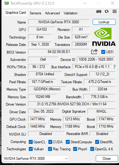 3080 discount gpu z