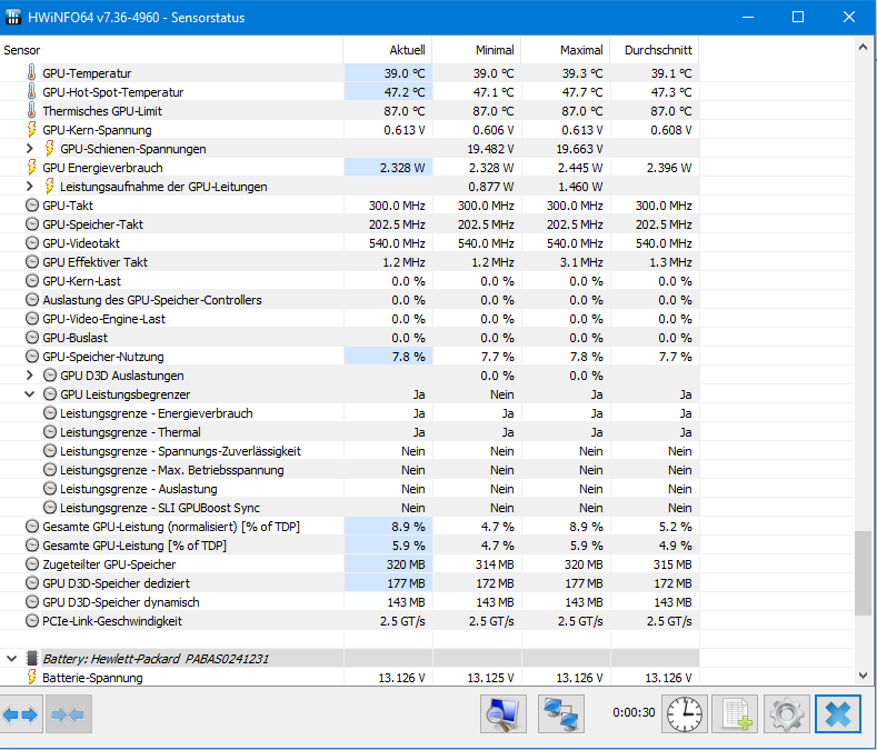 Mickey: Notebook is slow. GPU CPU and Memory clokcs down, when plugging in notebook power... [​IMG]