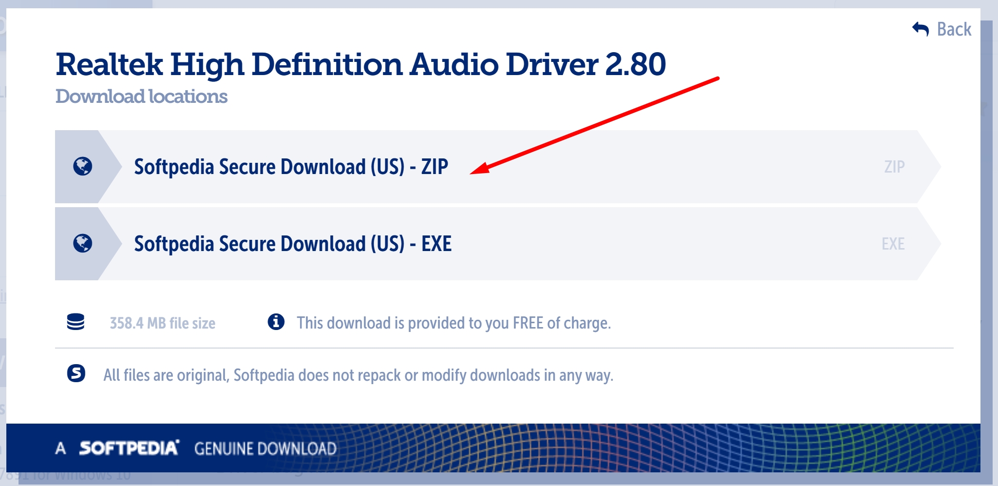 Realtek HD Audio Codec Driver 2.80 for Windows Vista/7/8/10