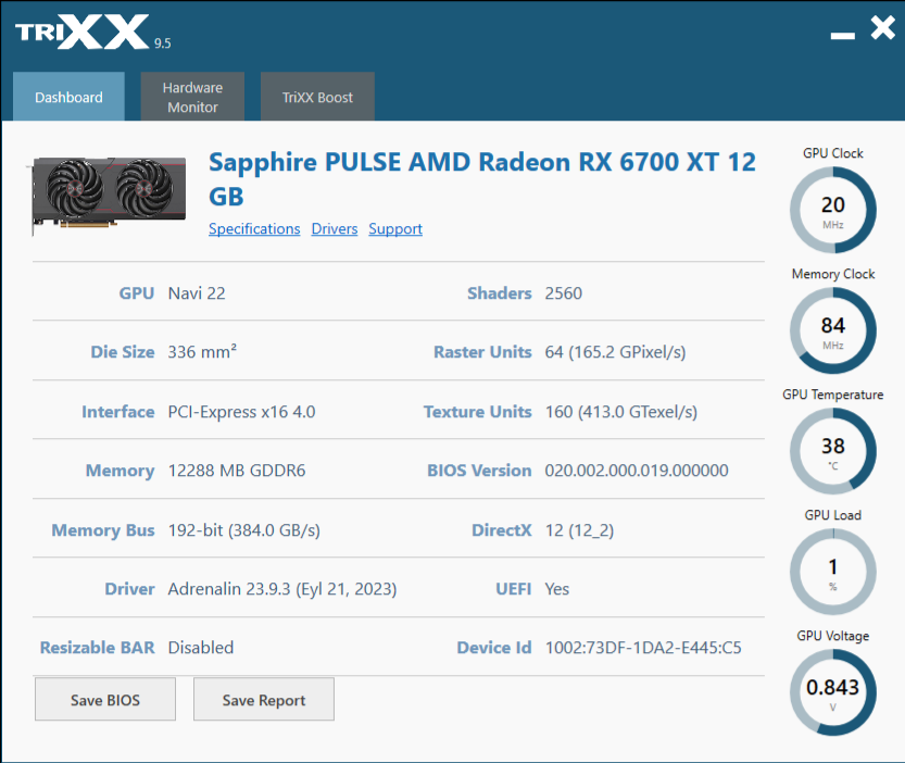 SAPPHIRE PULSE Radeon RX 6700 XT