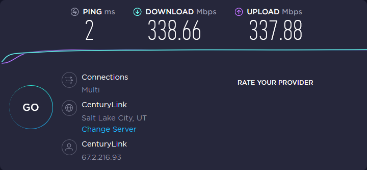 centurylink speed test servers