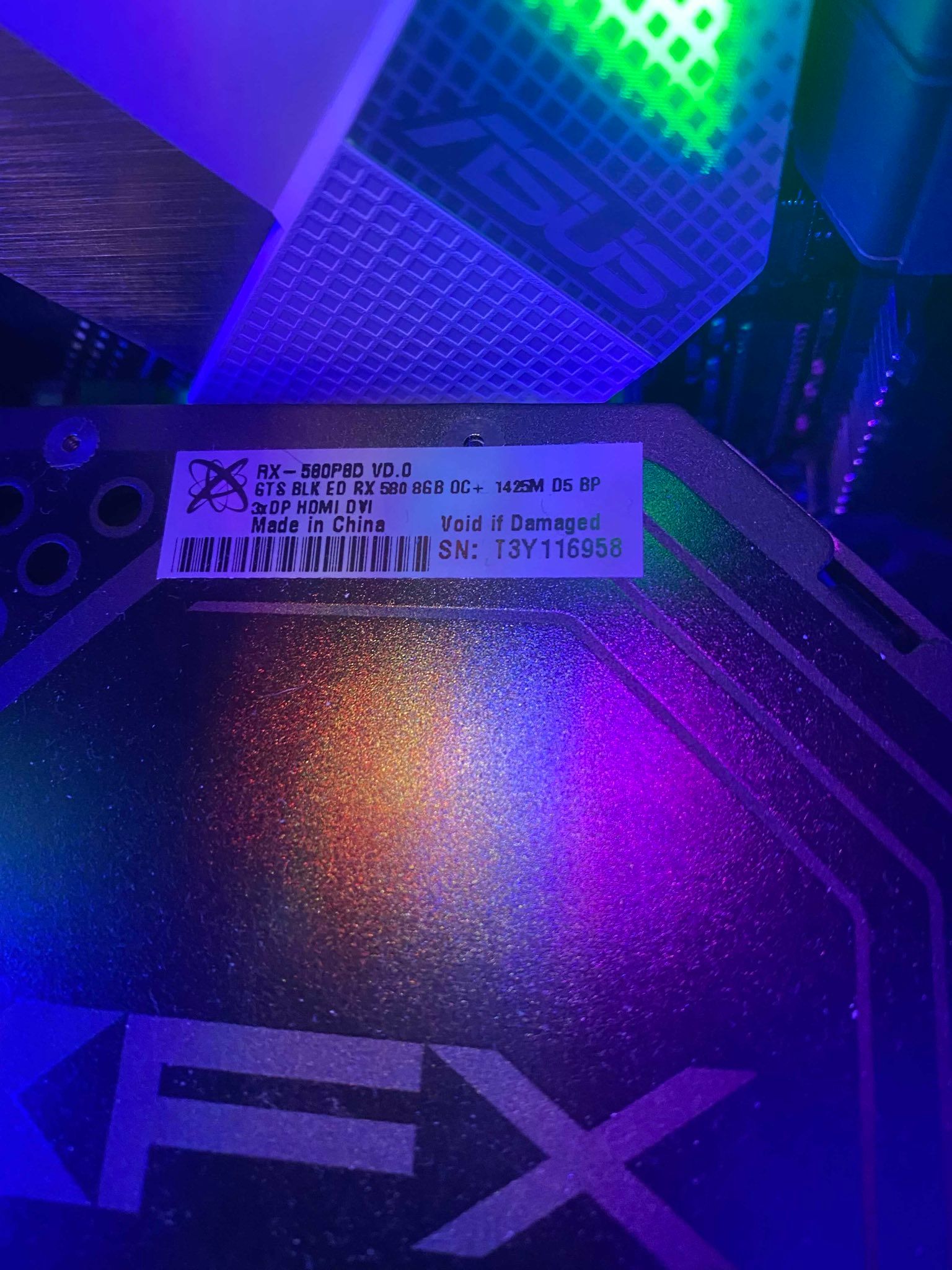 Xfx rx best sale 580 blue led