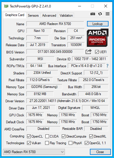 Radeon rx outlet 5700 mining performance