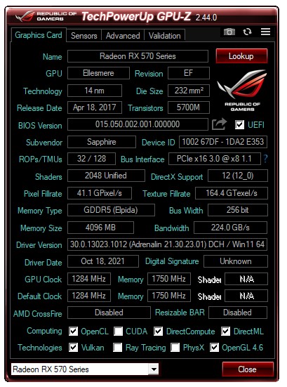 Asus rx 570 strix 4gb driver hot sale