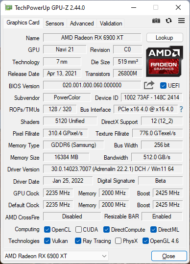 ULTIMATE - PowerColor AMD Radeon 6900XT Red Devil
