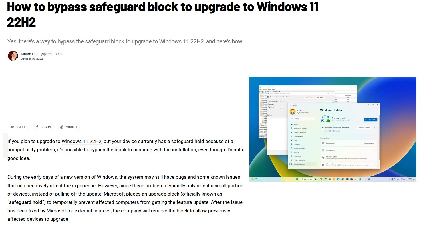 How to install Windows 11 on unsupported hardware - Pureinfotech