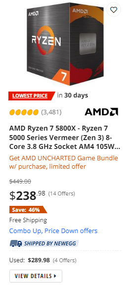 AMD Ryzen 7 5800X gets a massive price cut to 300 USD at MicroCenter 