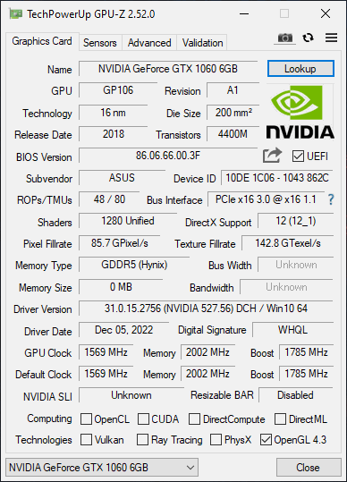 Gpu 2025 z 1060