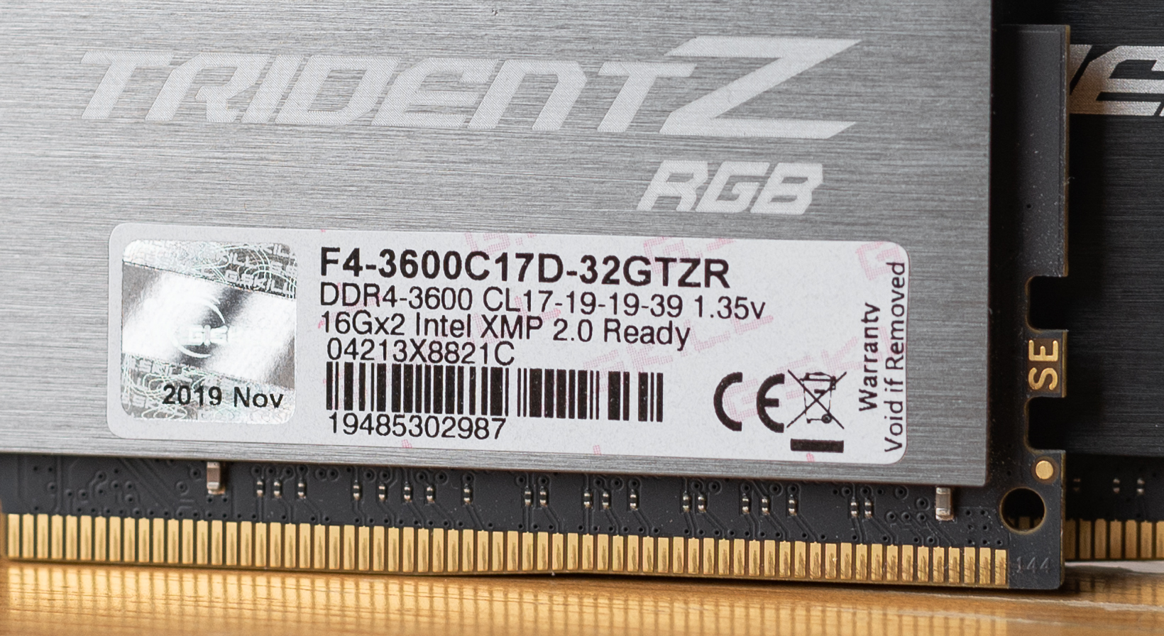 G.SKILL TRIDENT Z RGB 32GB (2X16GB) DDR4-3600 CL14 - overclocking attempts