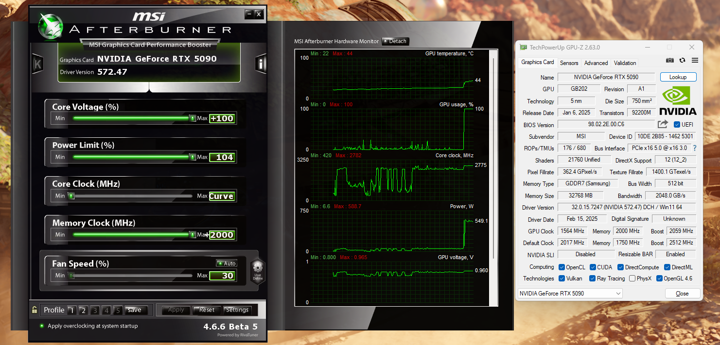 3 - GPU-Z - Afterburener OC applied after startup - Stress Test 1.png