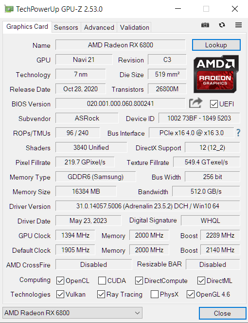 Asrock radeon rx online 6800 challenger pro oc