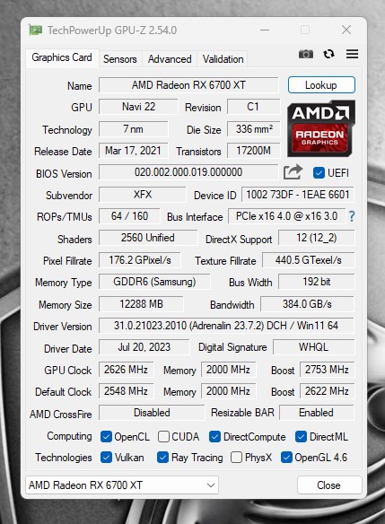 AMD Radeon RX 6750XT shows up on GFXBench website, 2% faster than RX 6700XT  - VideoCardz.com : r/hardware