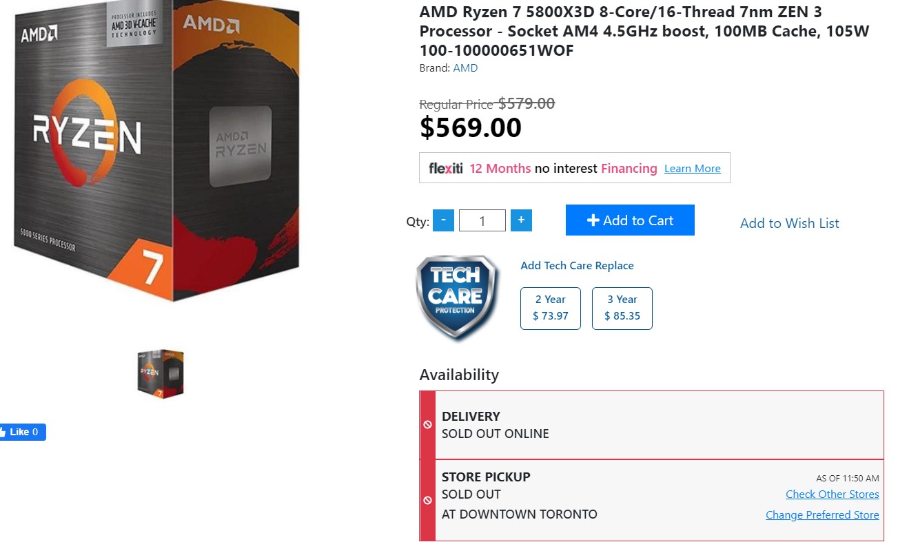 AMD Ryzen 7 5800X3D Starts Selling at 30% Mark-up | TechPowerUp Forums