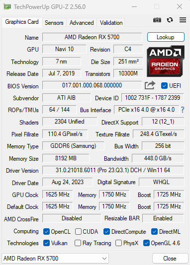 rx 5700 to rx 5700 xt problems TechPowerUp Forums