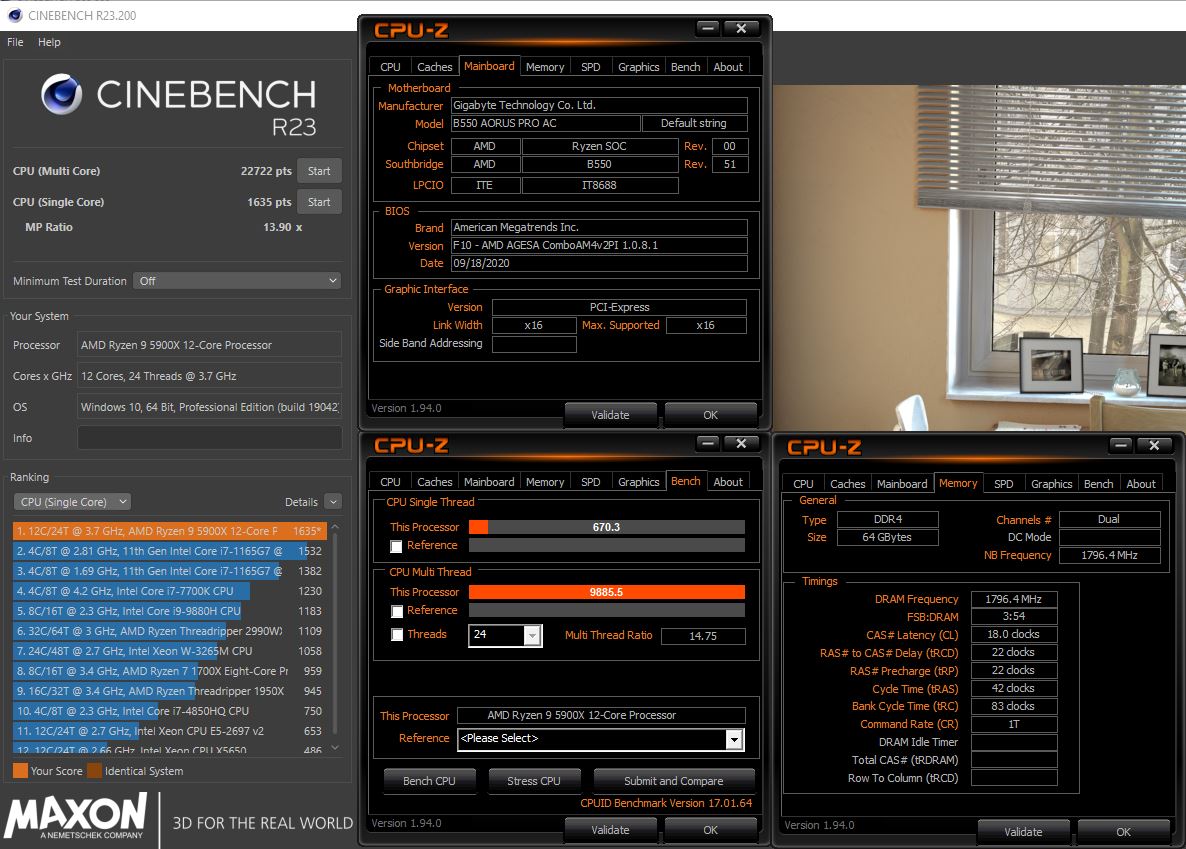 Cinebench рейтинг процессоров r23