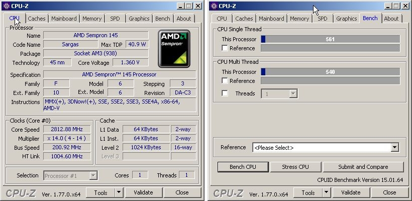 cpuz sempron 145 data and bench.jpg