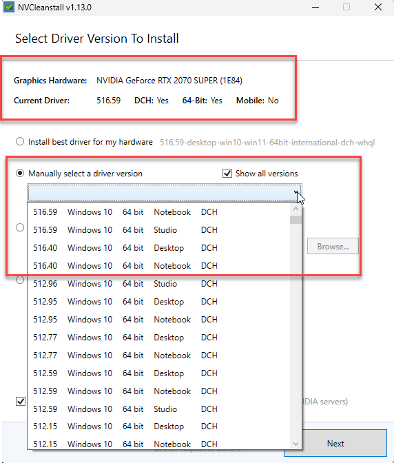 NVCleaninstall - Does Not Show The Latest Driver Version Available ...