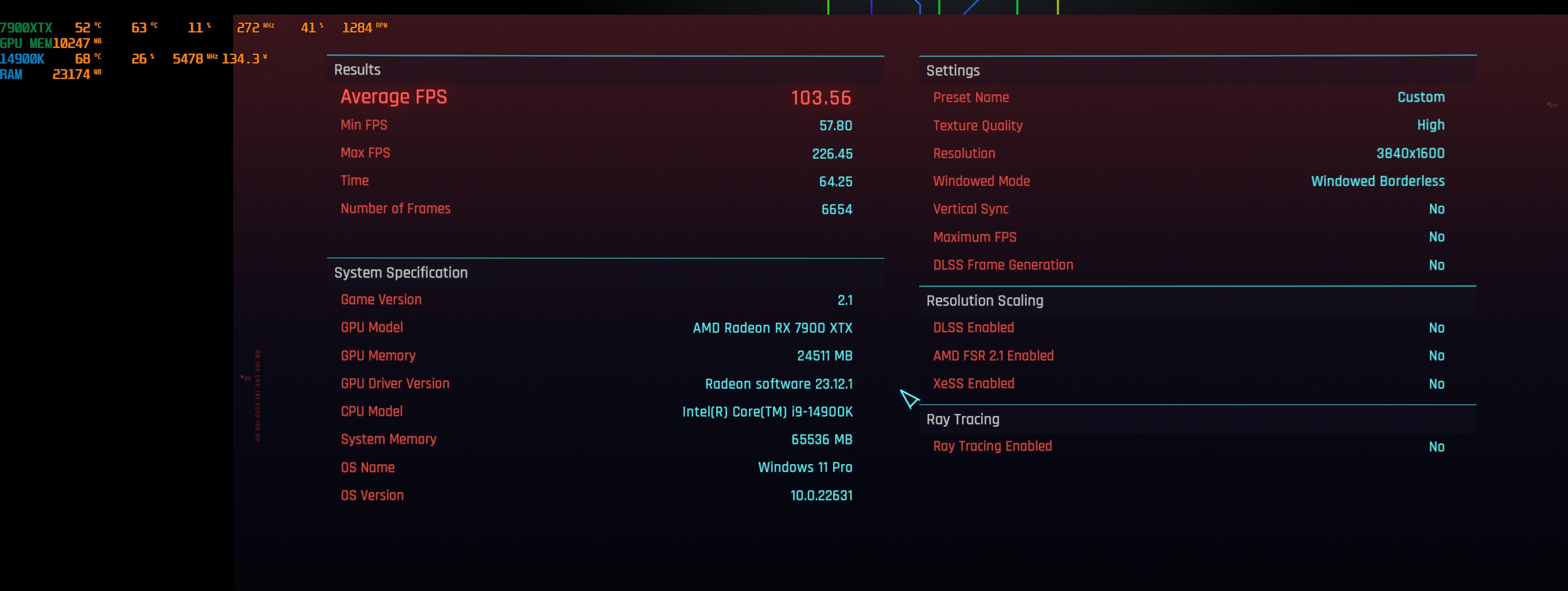 Post Your CyberPunk 2077 Benchmark (2024 edition) | TechPowerUp Forums