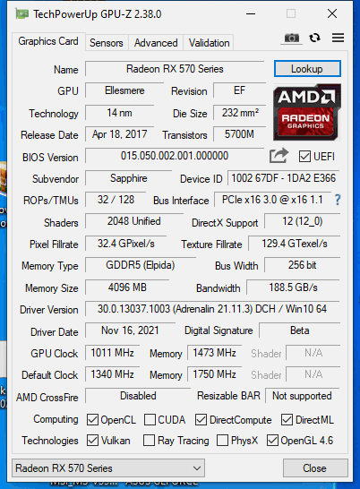 Rx 570 best sale linux driver