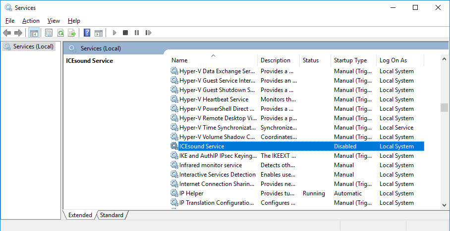 Icesoundservice что это за служба windows 10