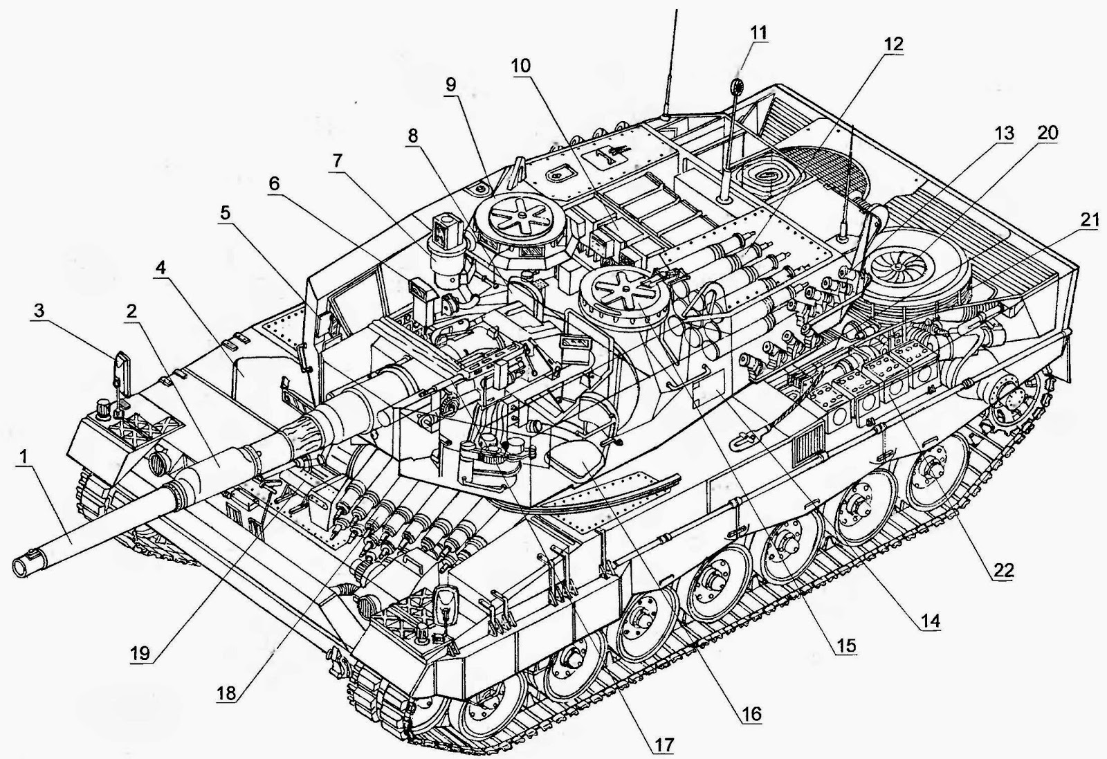 Leopard 2a7 чертеж