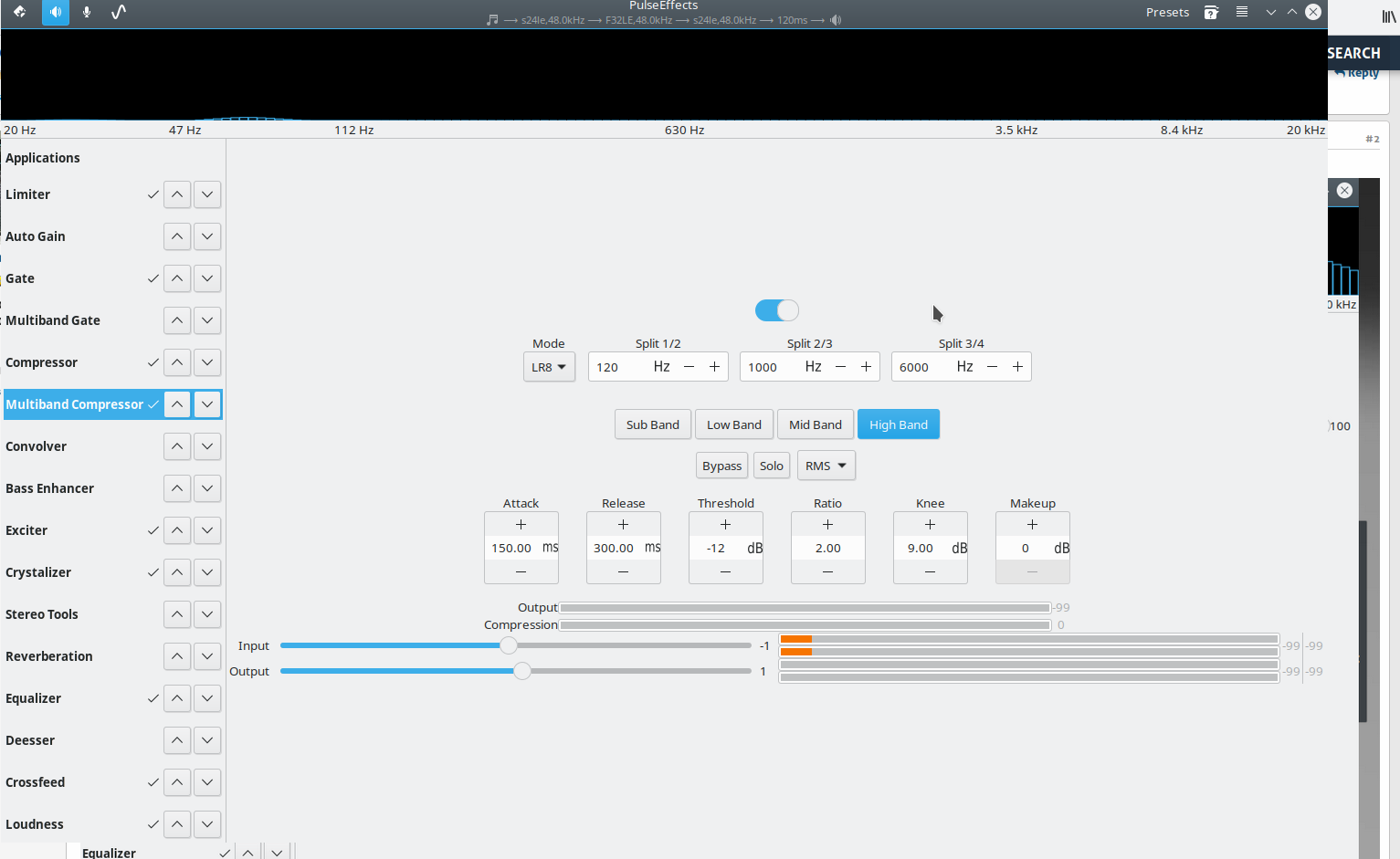 Pulse effects linux настройка