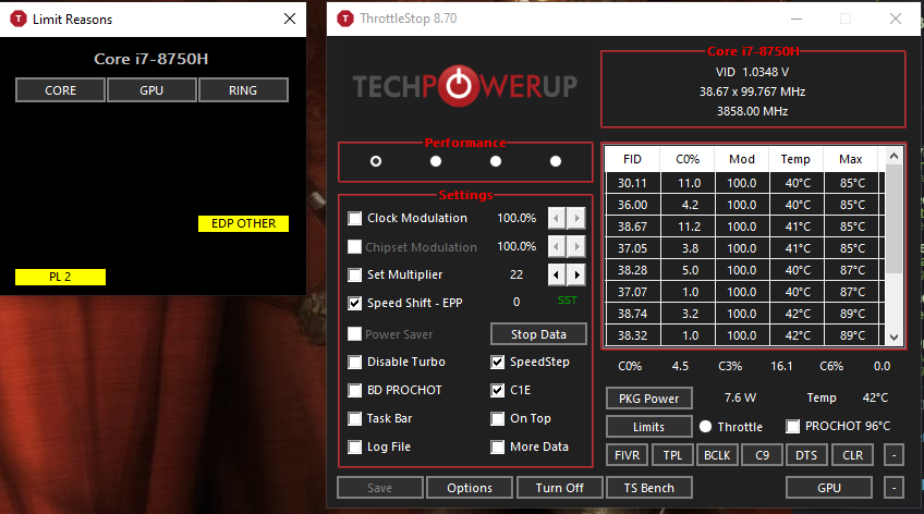 Throttlestop PL 2 Yellow on Core TechPowerUp Forums