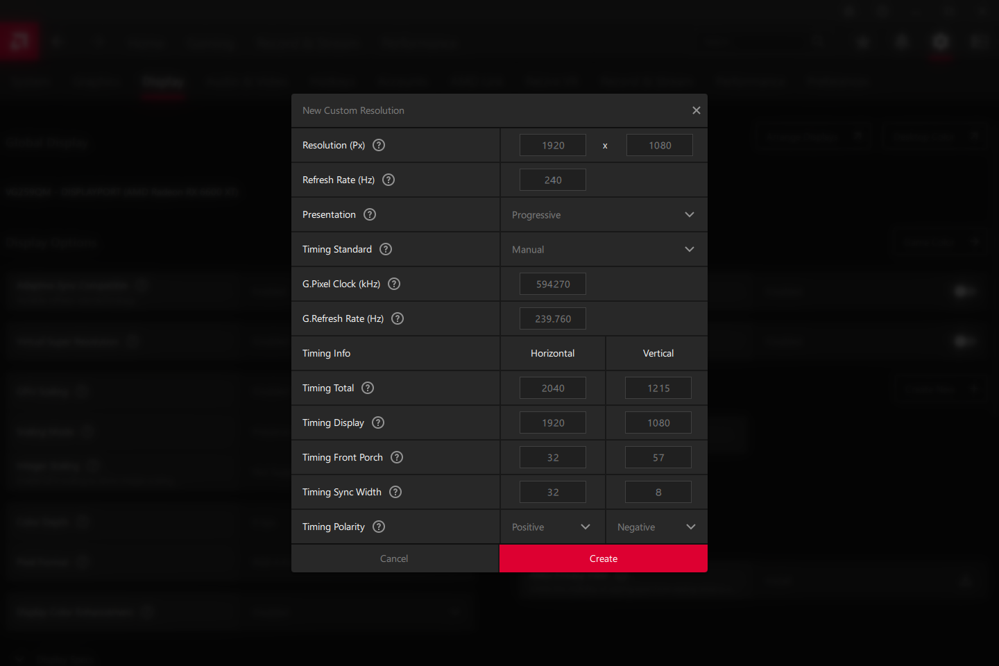 Custom resolution 2025 amd radeon