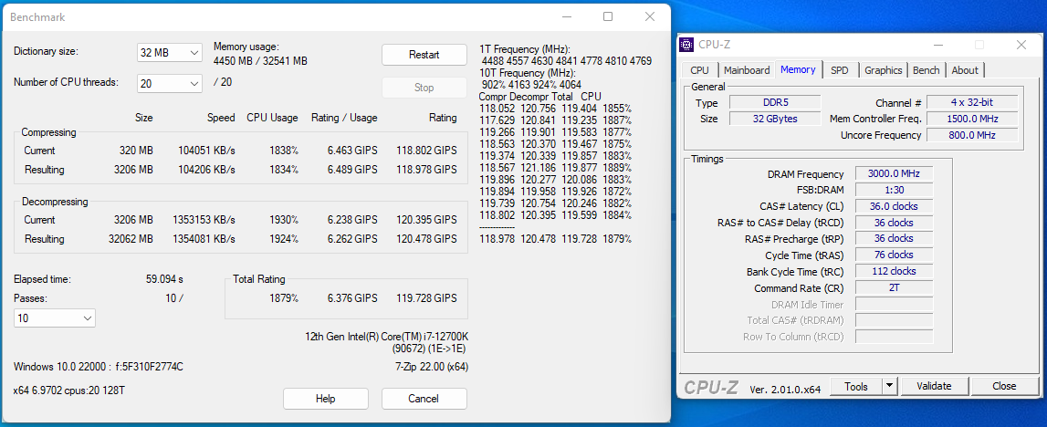 Screenshot 7 zip benchmark.png