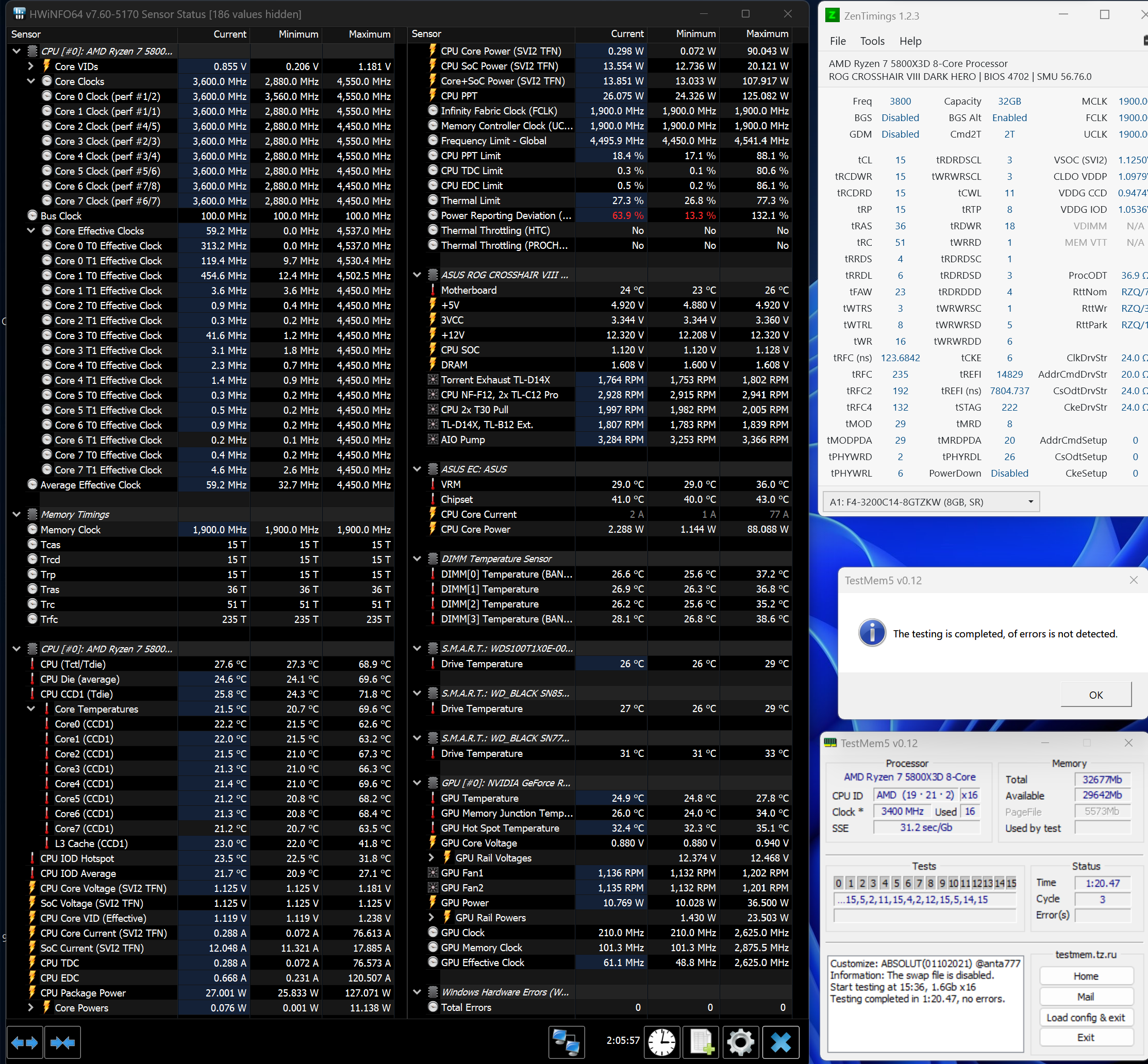 Samsung B Die Overclock 3733cl14 1.5v - 5800x3d Help | TechPowerUp Forums