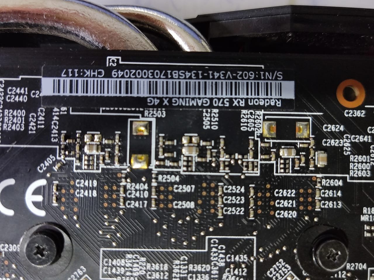 MSI AMD Radeon RX 570 GAMING X 4 GB - PCB Component Repair ...