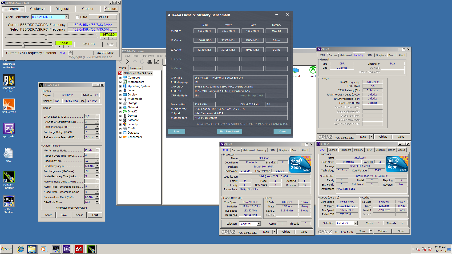 Xeon DP 2800 - AIDA mem - DDR-456.PNG