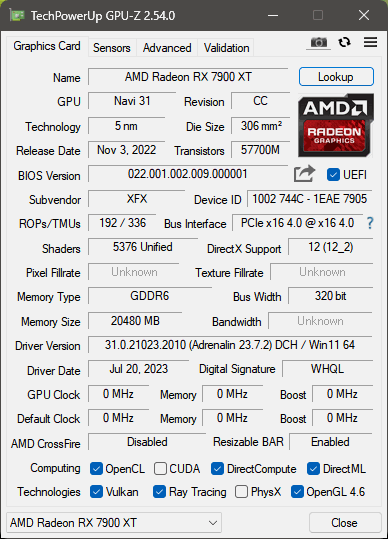 Is my RX 7900 XT a reference model? It's XFX. Also is there a way to have  the fans not run while on idle? : r/AMDHelp