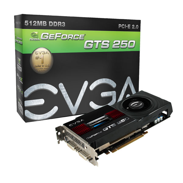 EVGA Releases Four GeForce GTS 250 