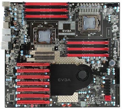 EVGA Dual LGA-1366 Motherboard Pictured 