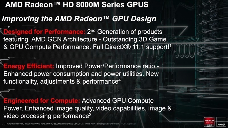 AMD Radeon HD 8000M Series Detailed 