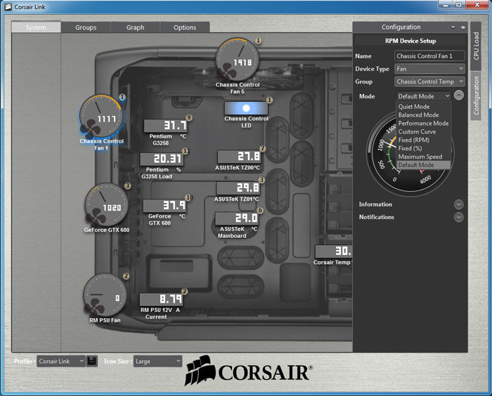 corsair h100i link software