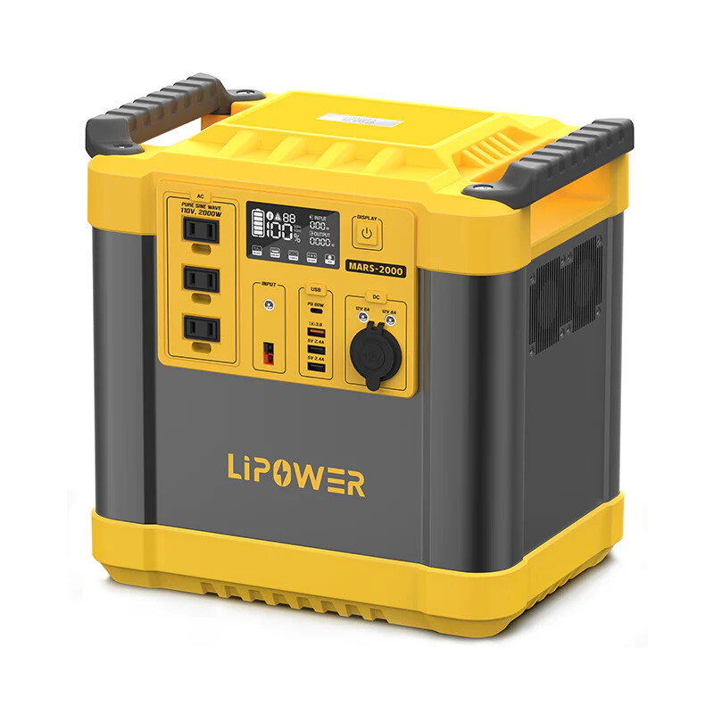 LIPOWER MARS-2000 EV-grade LiFePO₄ Battery Portable Power Station