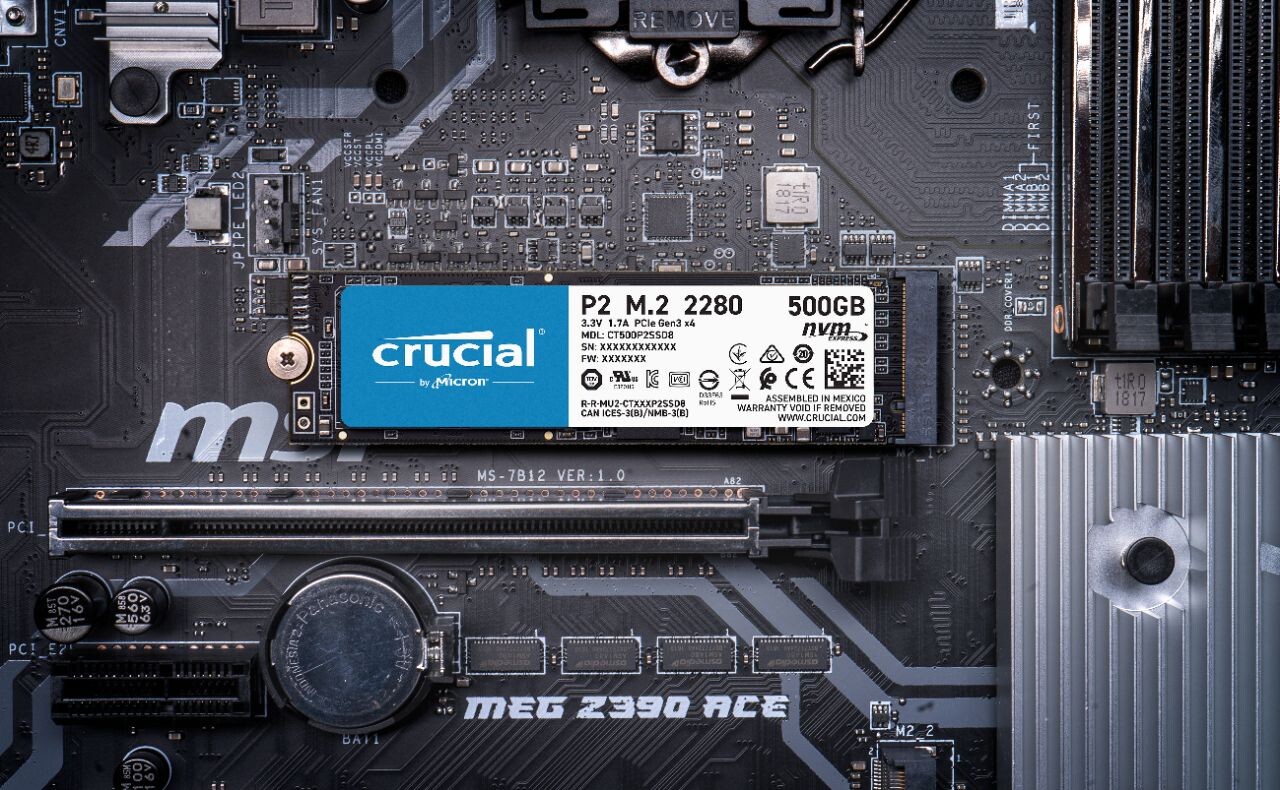 500GB Crucial P2 NVME M.2 SSD with cloning kit