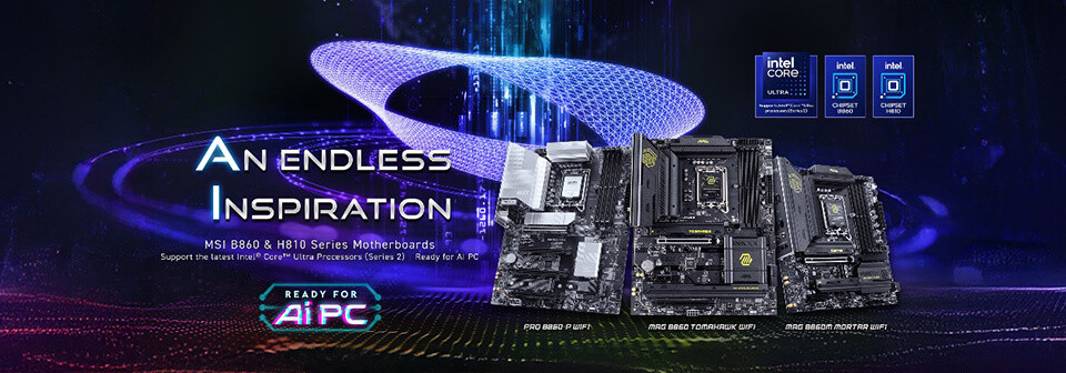 (PR) MSI Showcases Intel B860 and H810 Motherboards