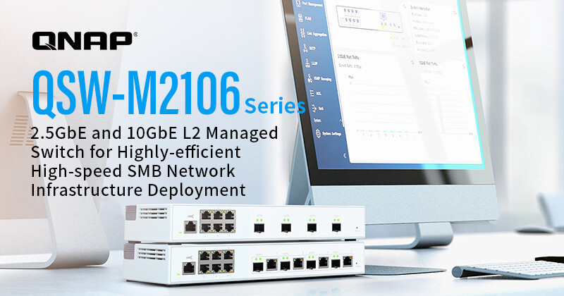 QSW-M2108-2S, Entry-level 10GbE and 2.5GbE Layer 2 Web Managed Switch for  SMB Network Deployment