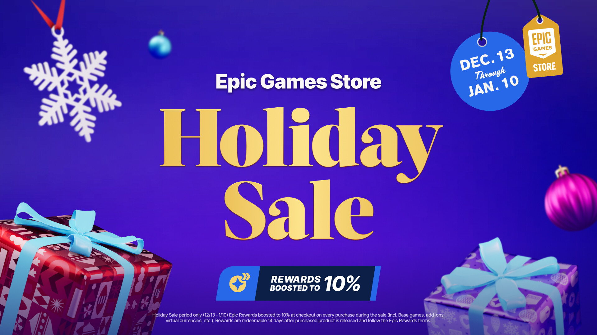 Epic Games is celebrating the holidays with 15 free titles starting from  Dec 17 