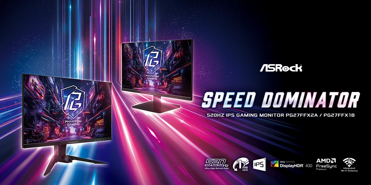 (PR) ASRock Launches PG27FFX2A and PG27FFX1B 520 Hz IPS Gaming Monitors